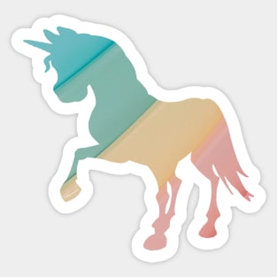 Colourful pastel rainbow unicorn Sticker